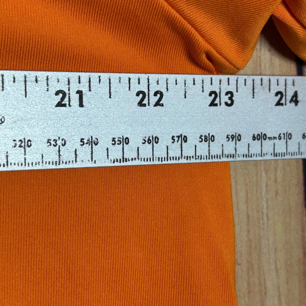 Puma Polo Shirt Mens Large Orange Striped USP Dry Performance Golf Sportswear - Picture 5 of 8